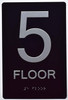 HOTEL DIRECTIONAL SIGN BLACK FLOOR NUMBER 5TH FLOOR