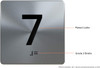 HOTEL ADA ELEVATOR JAMB PLATE WITH BRAILLE 7TH FLOOR SIGN