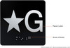 HOTEL DIRECTIONAL SIGN ELEVATOR JAMB PLATE WITH BRAILLE STAR G