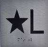 HOTEL DIRECTIONAL SIGN ELEVATOR JAMB PLATE WITH BRAILLE (STAR LOBBY
