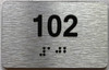 TACTILE HOTEL APARTMENT NUMBER 102 SIGN
