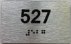BRAILLE APARTMENT NUMBER 527 SIGN