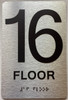BRAILLE 16 FLOOR SIGN
