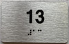 BRAILLE APARTMENT NUMBER - UNIT NUMBER SIGN