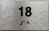 TACTILE HOTEL APARTMENT NUMBER - UNIT NUMBER SIGN