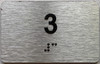 BRAILLE APARTMENT NUMBER - UNIT NUMBER SIGN