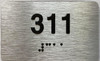 BRAILLE APARTMENT NUMBER - UNIT NUMBER SIGN