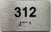 BRAILLE APARTMENT NUMBER - UNIT NUMBER SIGN
