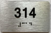 TACTILE HOTEL APARTMENT NUMBER - UNIT NUMBER SIGN