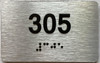 TACTILE HOTEL APARTMENT NUMBER - UNIT NUMBER SIGN