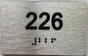 TACTILE HOTEL APARTMENT NUMBER - UNIT NUMBER SIGN