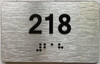 BRAILLE APARTMENT NUMBER - UNIT NUMBER SIGN