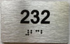 BRAILLE APARTMENT NUMBER - UNIT NUMBER SIGN