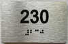 BRAILLE APARTMENT NUMBER - UNIT NUMBER SIGN