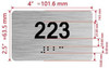 BRAILLE APARTMENT NUMBER - UNIT NUMBER SIGN