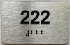 BRAILLE APARTMENT NUMBER - UNIT NUMBER SIGN