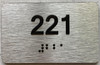 TACTILE HOTEL APARTMENT NUMBER - UNIT NUMBER SIGN