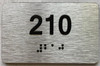 TACTILE HOTEL APARTMENT NUMBER - UNIT NUMBER SIGN