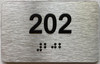 TACTILE HOTEL APARTMENT NUMBER - UNIT NUMBER SIGN