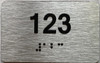 BRAILLE APARTMENT NUMBER - UNIT NUMBER SIGN
