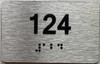 BRAILLE APARTMENT NUMBER - UNIT NUMBER SIGN