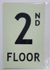 Floor number 2  HEAVY DUTY / GLOW IN THE DARK "FLOOR NUMBER"  HEAVY DUTY  Sign
