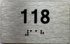 BRAILLE APARTMENT NUMBER - UNIT NUMBER SIGN