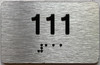 TACTILE HOTEL APARTMENT NUMBER - UNIT NUMBER SIGN