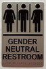 HOTEL DIRECTIONAL SIGN GENDER NEUTRAL RESTROOM