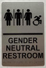 HOTEL ADA GENDER NEUTRAL RESTROOM ACCESSIBLE SIGN