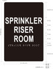 HOTEL DIRECTIONAL SIGN SPRINKLER RISER ROOM