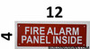FIRE Alarm Panel Inside   Fire Department Sign FIRE Alarm Panel Inside   Fire Department Sign