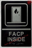 TACTILE HOTEL FACP INSIDE FIRE ALARM CONTROL PANEL INSIDE SIGN