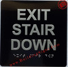 ADA EXIT STAIR DOWN SIGN