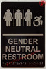 TACTILE HOTEL GENDER NEUTRAL RESTROOM ACCESSIBLE SIGN