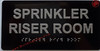 HOTEL ADA SPRINKLER RISER ROOM SIGN