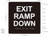 HOTEL EXIT RAMP DOWN SIGN