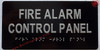 TACTILE HOTEL FIRE ALARM CONTROL PANEL SIGN