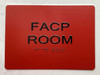 BRAILLE FIRE ALARM CONTROL PANEL ROOM - FACP SIGN
