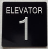 HOTEL DIRECTIONAL SIGN ELEVATOR FLOOR NUMBER (ELEVATOR NUMBER 1)