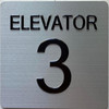 ADA ELEVATOR NUMBER (ELEVATOR NUMBER 3) SIGN