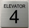 HOTEL ELEVATOR NUMBER (ELEVATOR NUMBER 4) SIGN