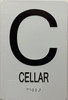 HOTEL CELLAR FLOOR NUMBER SIGN