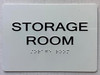 TACTILE HOTEL STORAGE ROOM SIGN