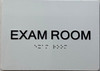 Exam room  with Raised letters,Grade 2 Braille 5" W x 7" H,white, Tacticle , double sided tape- The sensation line