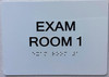 TACTILE HOTEL EXAM ROOM NO 1 SIGN