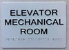 HOTEL ELEVATOR MECHANICAL ROOM SIGN