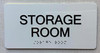 BRAILLE STORAGE ROOM SIGN