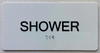 TACTILE HOTEL SHOWER SIGN