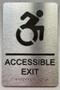 BRAILLE ACCESSIBLE EXIT SIGN